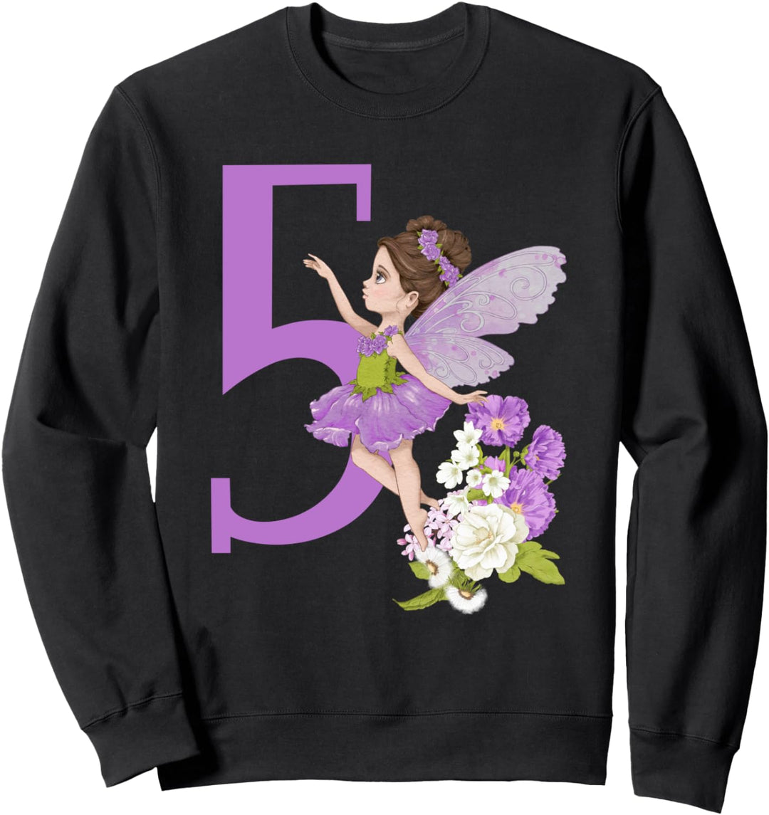 5. Geburtstag Fee Mädchen Blumenfee Feen Fee Latina Sweatshirt