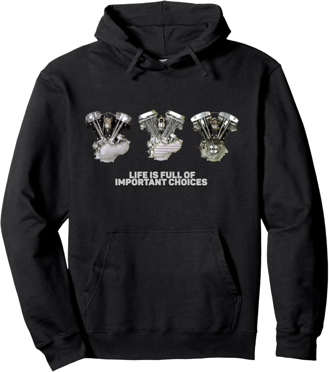 Shovelhead Knucklehead Panhead Biker Das Leben ist voller Möglichkeiten Pullover Hoodie