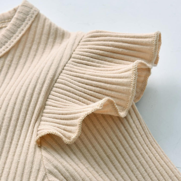 Derouetkia Baby Mädchen Kleidung Kleinkind Mädchen Rüschen Tops Langarm Hose mit Stirnband Outfit Se