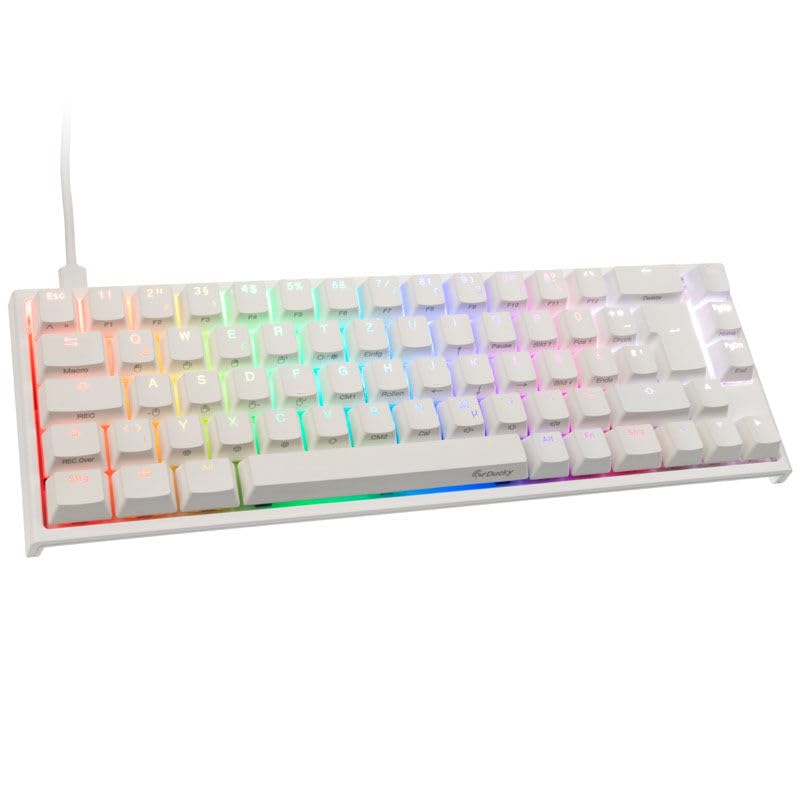 Ducky ONE 2 SF Gaming Tastatur Deutsches Layout, Mechanische Tastatur RGB mit Cherry MX Red Switches