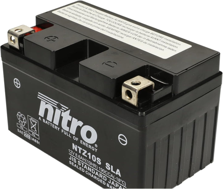 NITRO YTZ10S -N- Batteries, Schwarz (Preis inkl. EUR 7,50 Pfand)