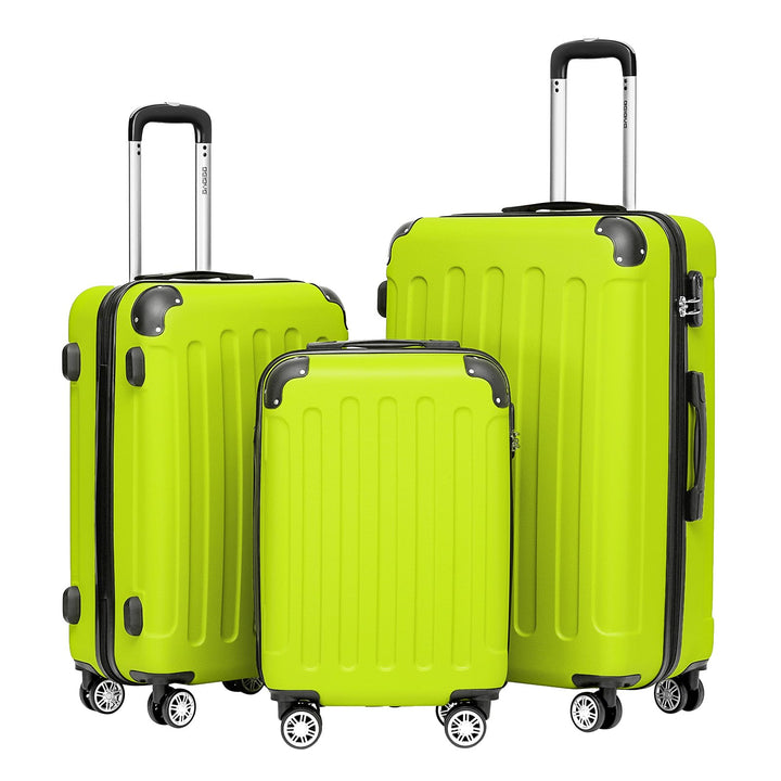 BEIBYE- Hartschalenkoffer Koffer Trolley Rollkoffer Reisekoffer Zahlenschloss 4 Zwilings-Rollen (Cel