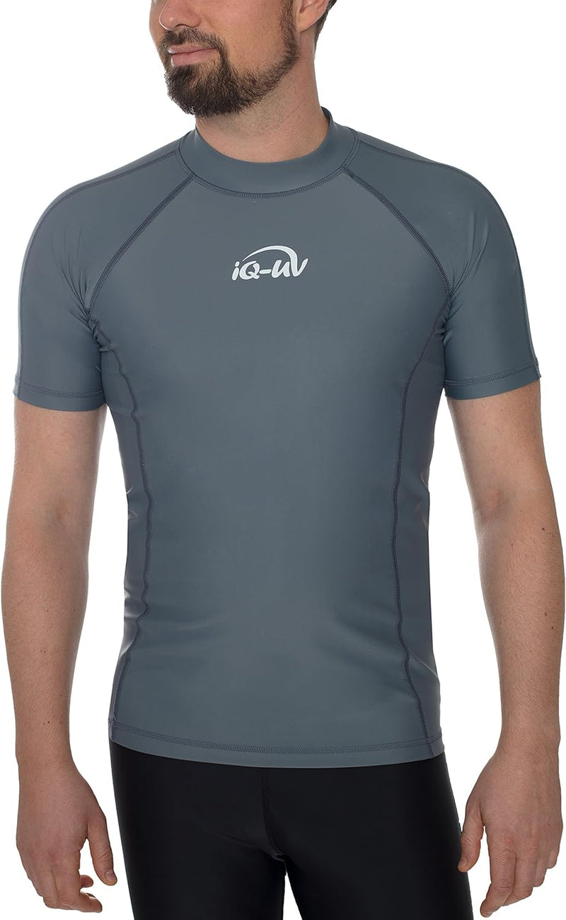 iQ-UV Shirt Herren Slim Fit Grau (Ash) L, Grau (Ash) L