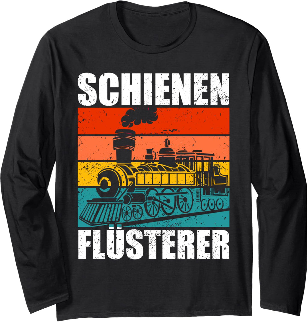 Modelleisenbahn - Schienenflüsterer - Dampflok Langarmshirt