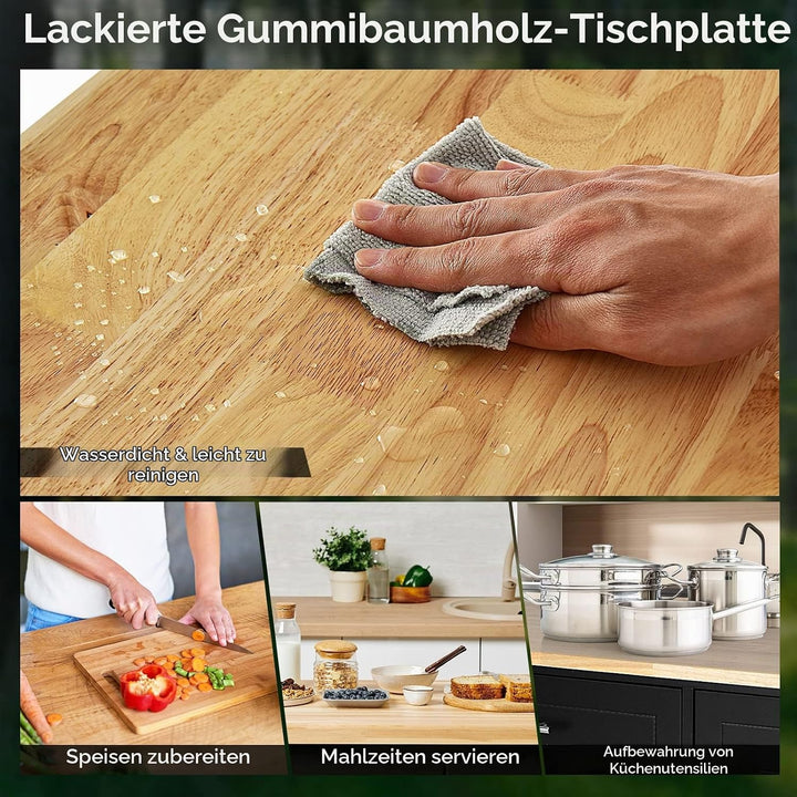 GOPLUS Küchenwagen auf Rollen, Mobile Kücheninsel mit 6 Fächer &amp; 2 Schubladen, Verstellbaren Ablagen