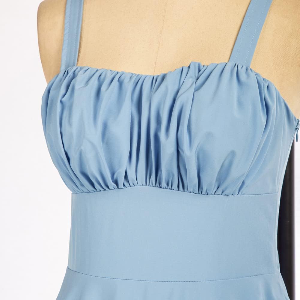 Belle Poque Damen Kleider Casual Cocktailkleid Sommerkleid Elegant Spaghetti Freizeitkleid A-Line La