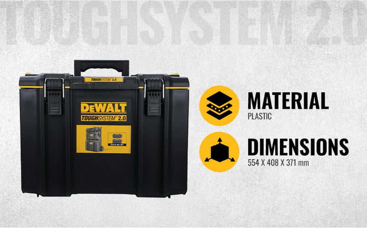 Dewalt DS400 Werkzeugbox DWST83342-1 (ToughSystem 2.0, grosse Werkzeugbox für allgemeinen Einsatz, I