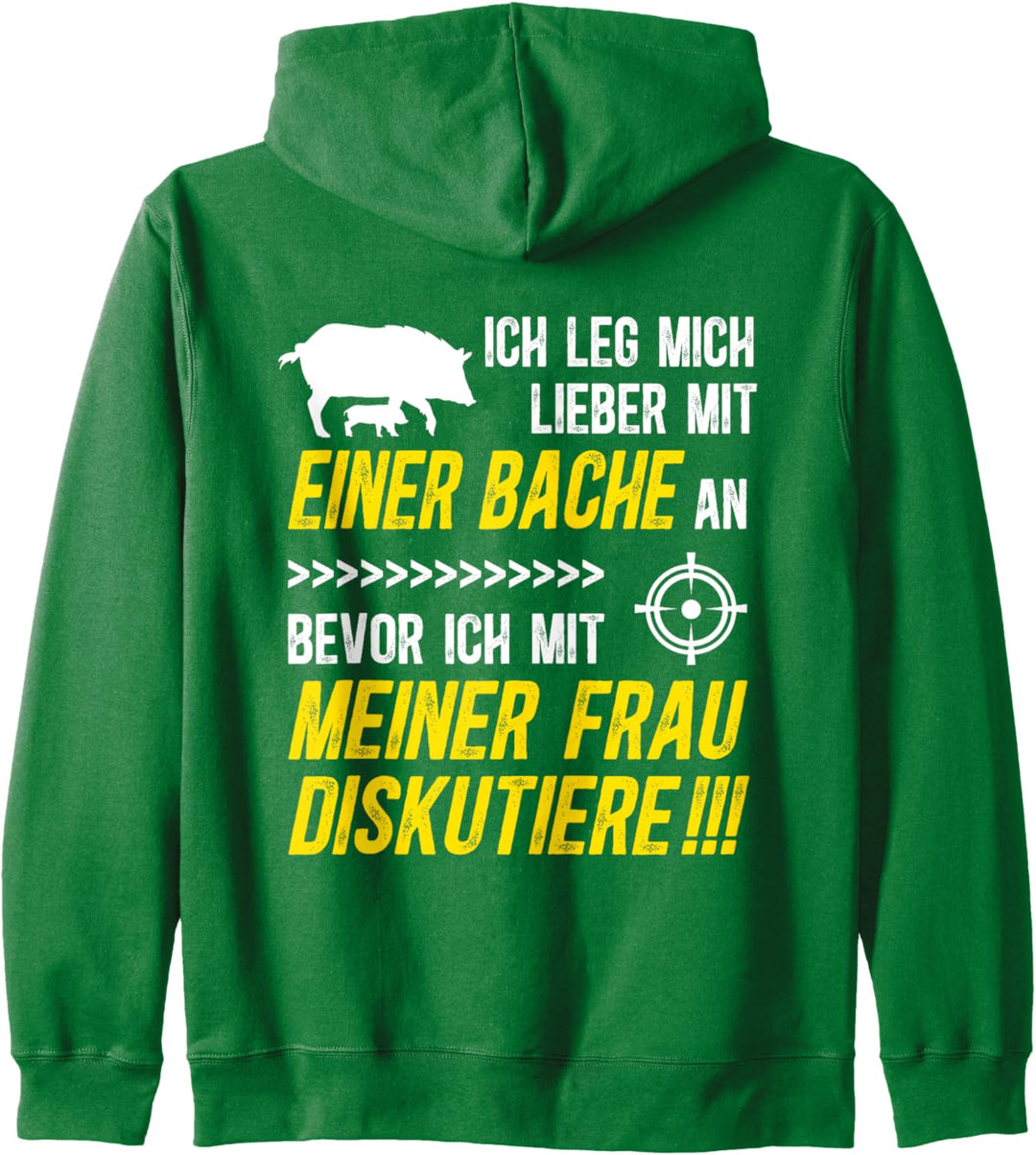 Jagdmotiv Jagd Herren Wildschwein Jäger Jagdspruch Jungjäger Kapuzenjacke