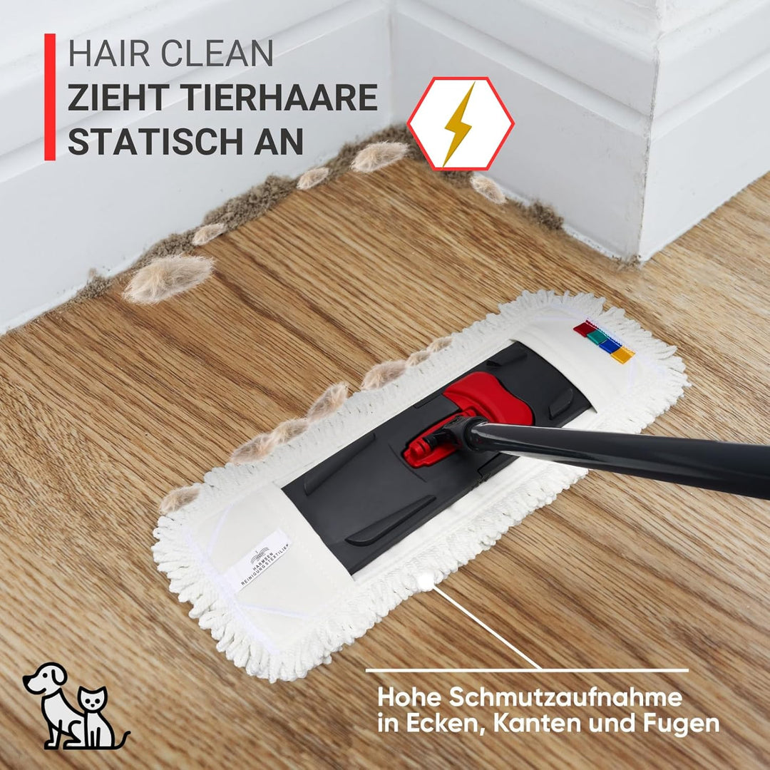 Wischmopp Bezug für Ecken & Fugen - Bodenwischer, Wischbezug von WOWtowelz – 40 cm Variante - 10er S