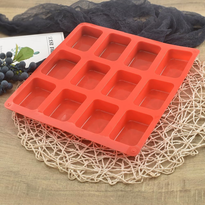 Silikon-Kastenform, antihaftbeschichtet, Mini-Brotform, 12 Mulden, Silikon-Brotbackform, für Kastenk