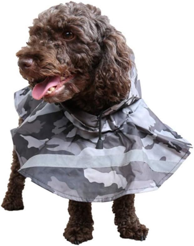 KoKoBin Reflektierend Hunderegenmantel mit Kapuze ultraleichte atmungsaktive wasserdichte Hundejacke