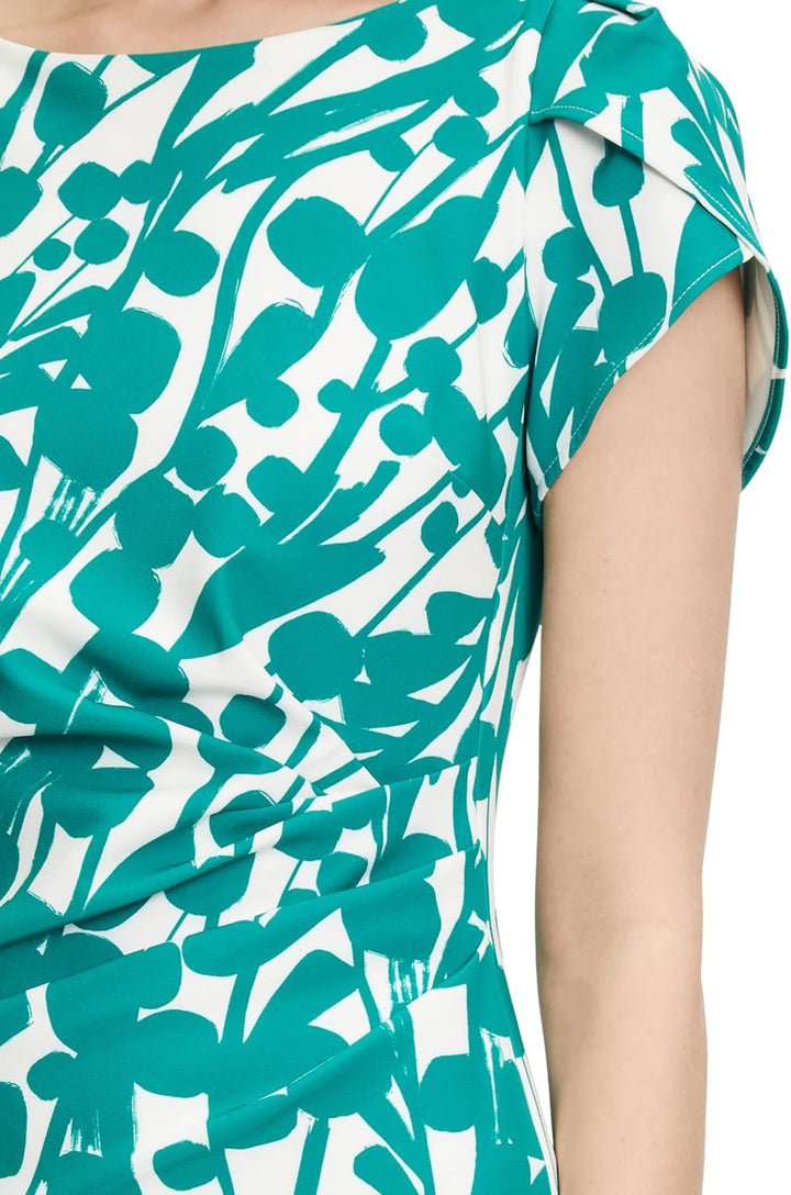 Vera Mont Damen Kleid 40 Grün/Cremefarben, 40 Grün/Cremefarben