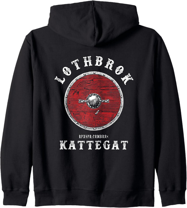 Ragnar Lothbrok - Kattegat Wikinger Schild Kapuzenjacke