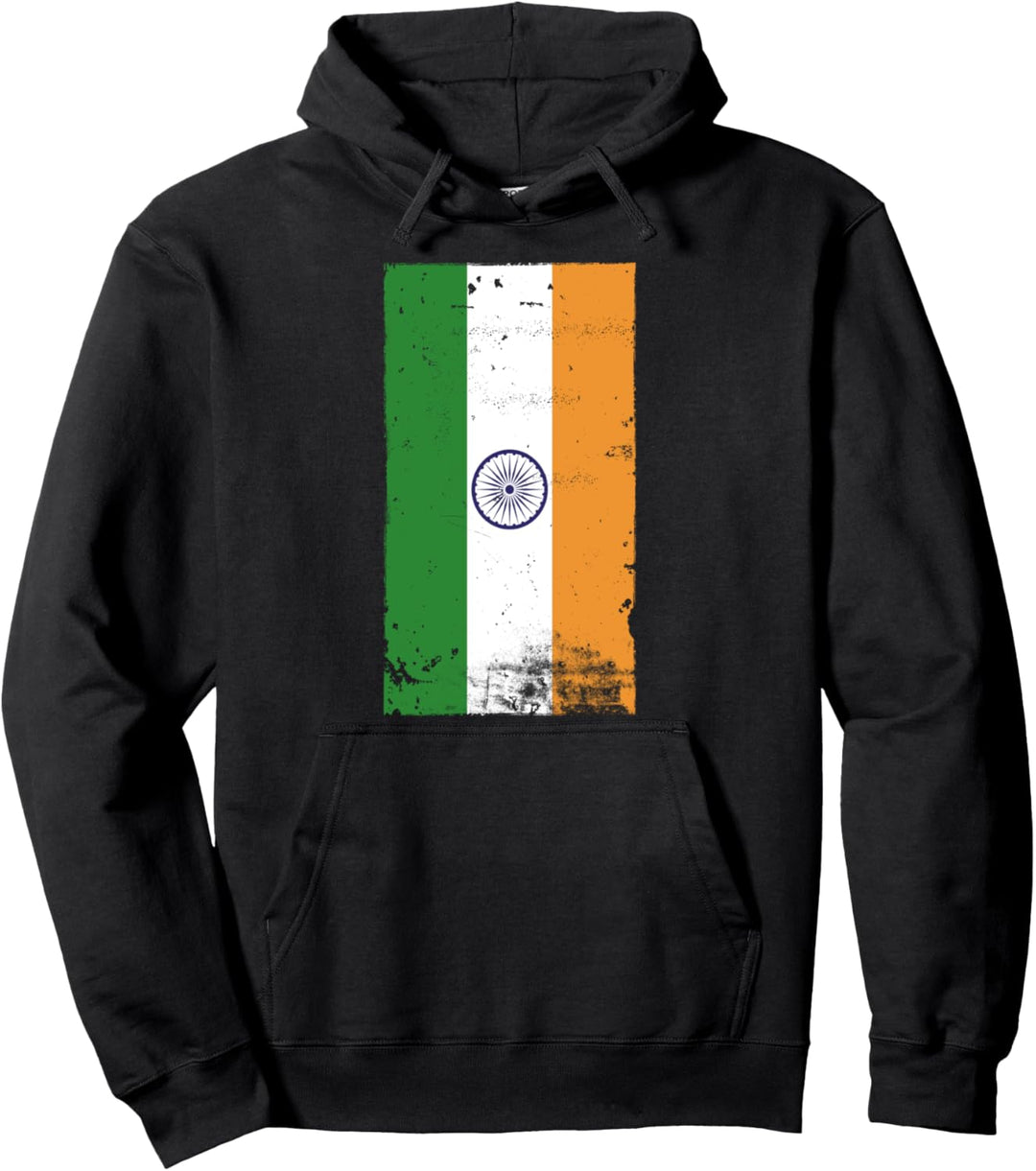 Indian Pride Travel Vacation India Flag Pullover Hoodie