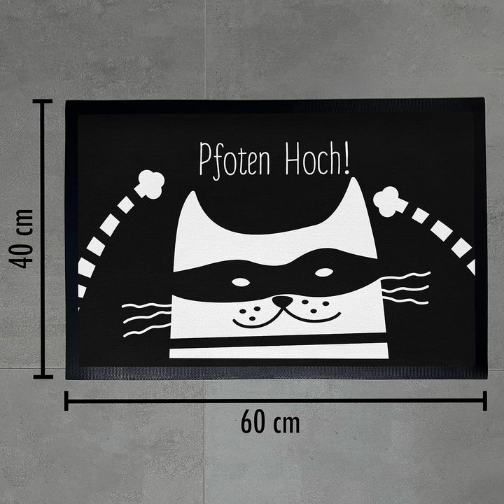 Trendation - Lustige Katzen Fussmatte Geschenk Pfoten Hoch Katzenbesitzer 60x40 cm
