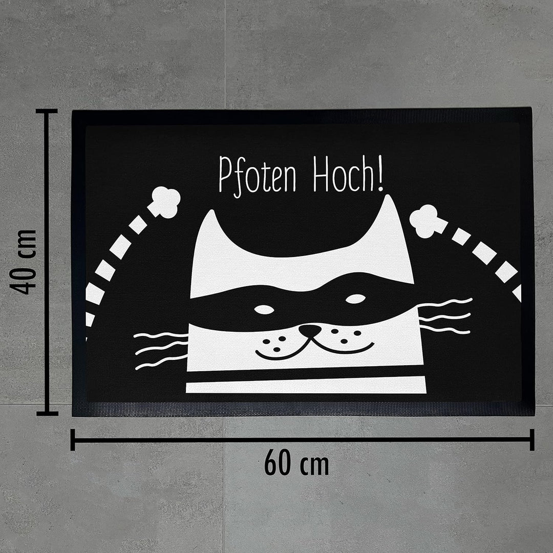 Trendation - Lustige Katzen Fussmatte Geschenk Pfoten Hoch Katzenbesitzer 60x40 cm