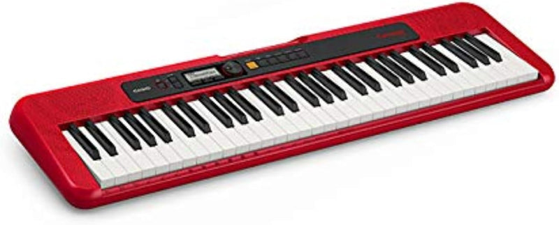 Casio Casiotone CT-S200RD, tragbare Tastatur mit 61 Tasten, USB, Rot