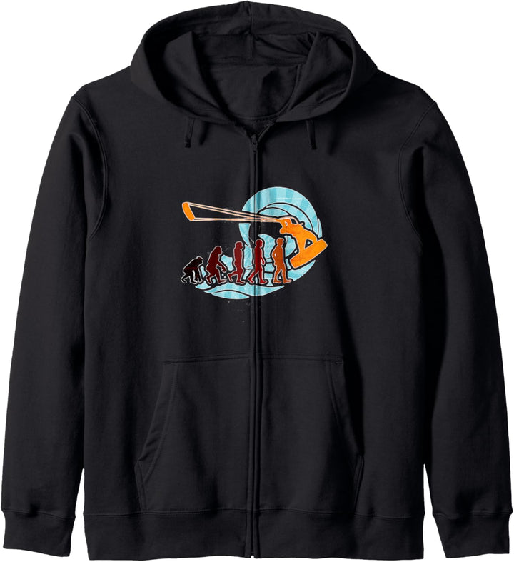 Kite Brandungssurfen Evolution Geschenk T Shirt Kapuzenjacke