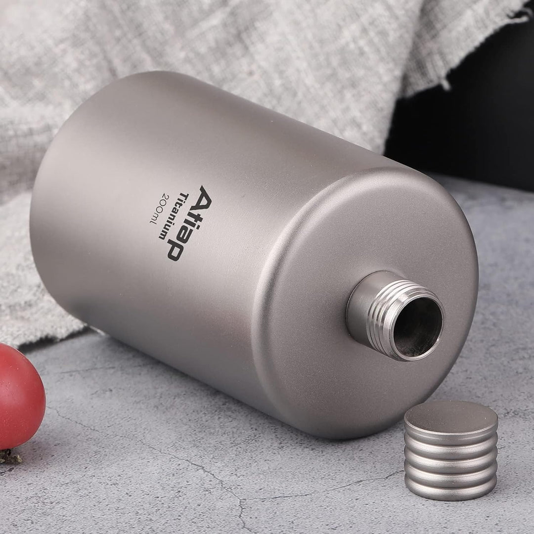ATiAP Titan-Weintopf, 200 ml, tragbarer Weintopf, Taschenflasche, Weinflasche für Outdoor-Camping