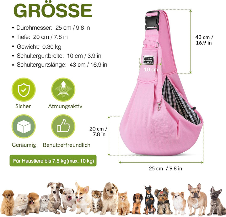 ALLSOPETS Tragbare Hundetragetasche Reisen Haustiertaschen Katzentragetasche Haustiere Welpen Kleine