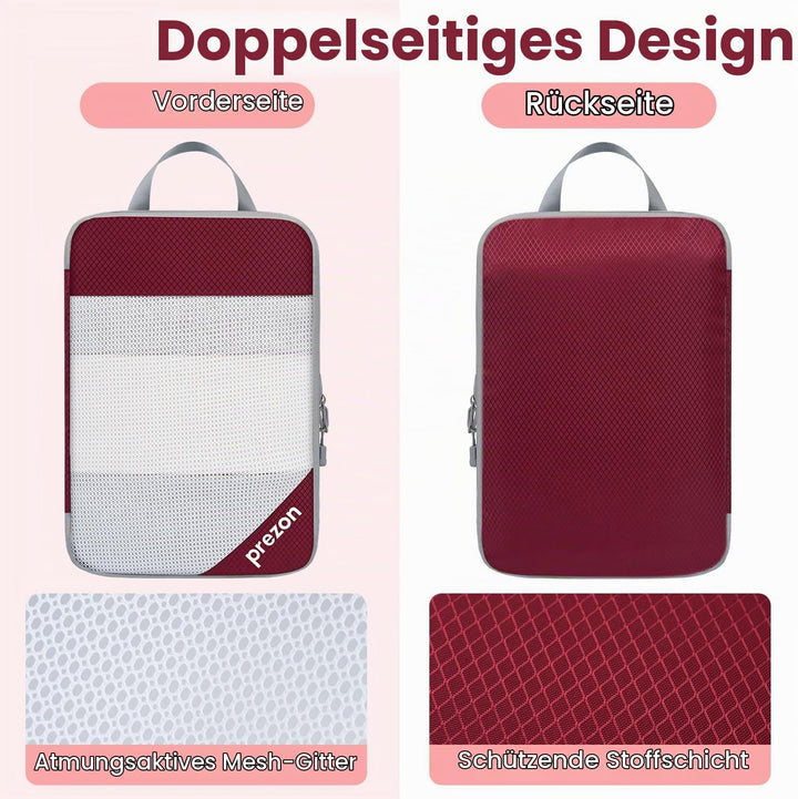 6 Set Kompressions-Packwürfel, Durchsichtiges Design, Platzsparend, Leicht, Massgeschneidertes Katio