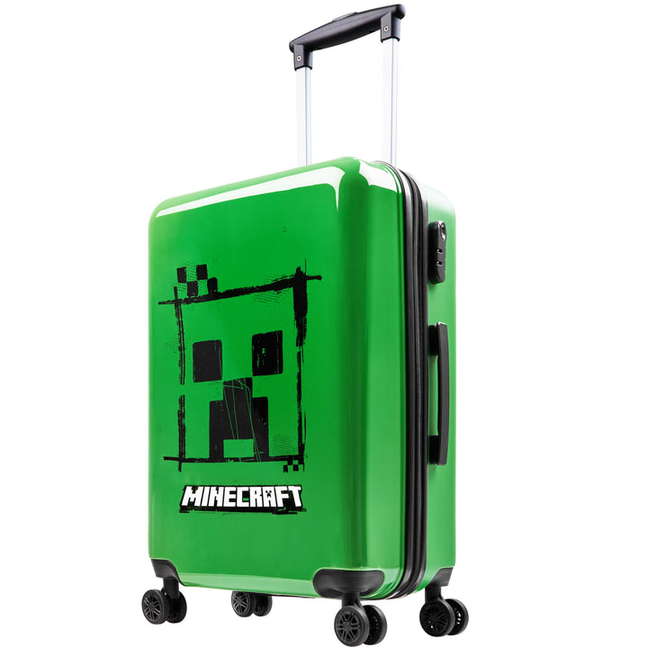 Minecraft Hartschalen Koffer Trolley Kinder Reisekoffer Leicht Reisetrolley 4 Rollen für Mädchen Jun