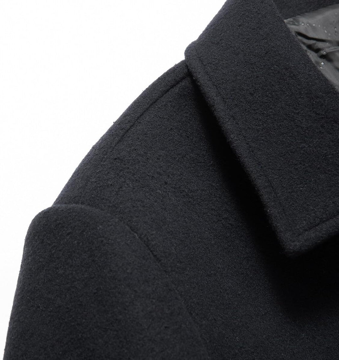 YOUTHUP Mantel Herren Wollmantel Winter Wolle Kurzmantel Regular Fit Kurz Herrenmantel für Business