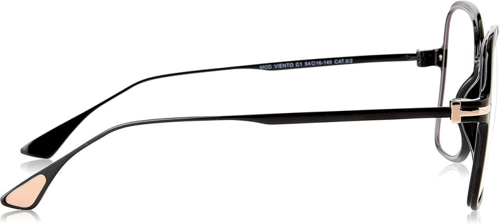AirDP Style Damen Viento Sunglasses 54 C1 Shiny Black, 54 C1 Shiny Black
