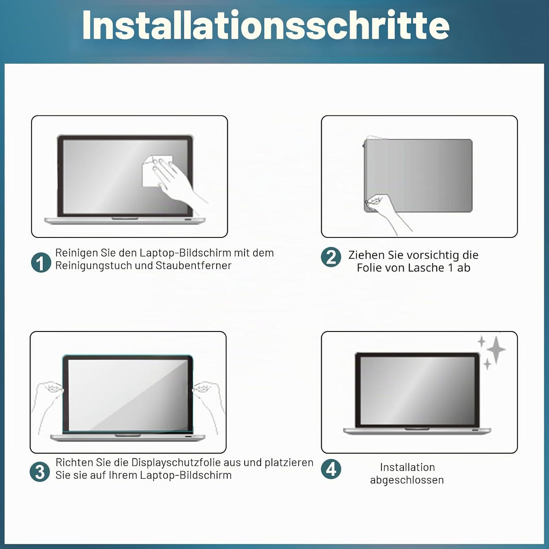 ProCase 2 Stück Displayschutzfolie für 13" MacBook Neo 2026, 9H Gehärtetes Panzer Glas Schutzfolie f