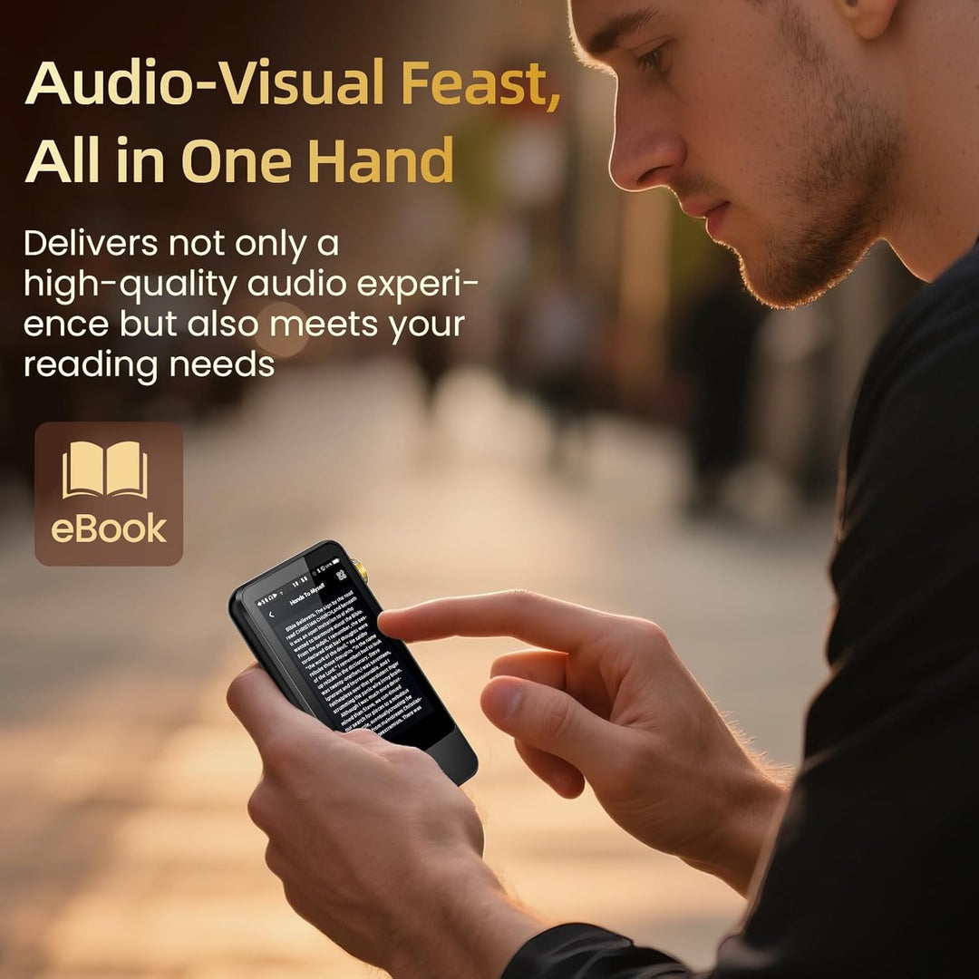 HIFI WALKER H20 Pro Hi-Res MP3 Player mit Bluetooth, 64GB microSD Karte, Lossless Musikplayer mit Du