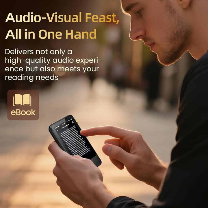 HIFI WALKER H20 Pro Hi-Res MP3 Player mit Bluetooth, 64GB microSD Karte, Lossless Musikplayer mit Du