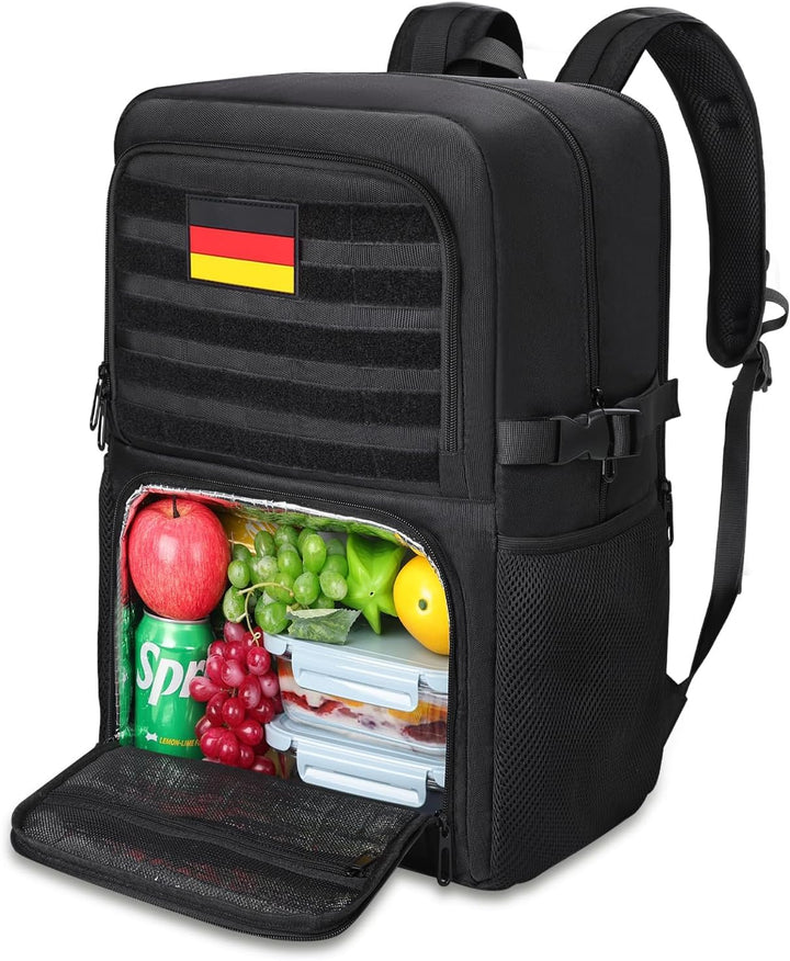 BERTASCHE Lunch Rucksack, Arbeit Rucksack mit Isoliertem Kühlfach, 15,6 Zoll Laptop Rucksack mit USB
