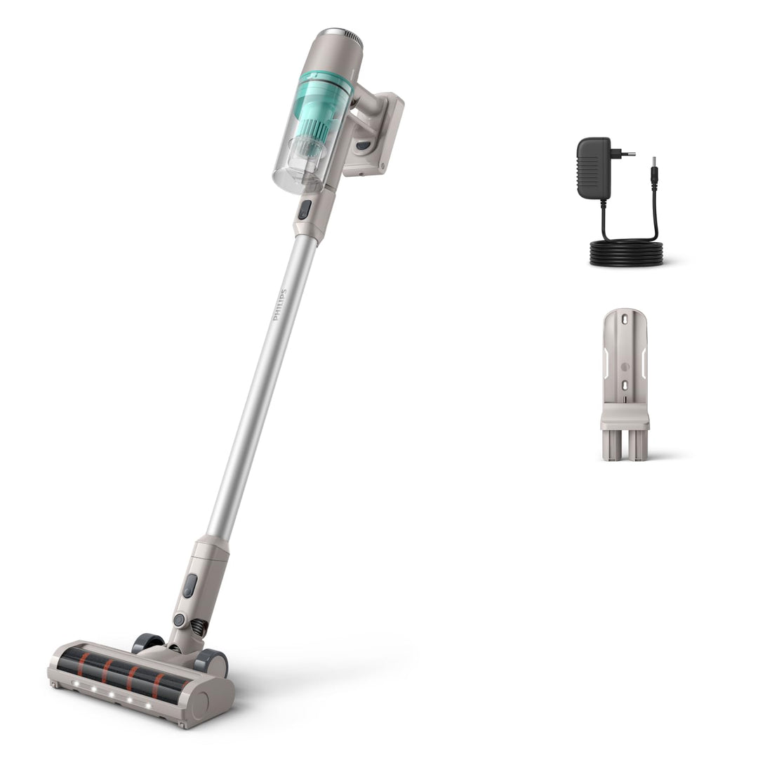 Philips Akku-Staubsauger 2000 Serie. Starke Saugkraft auf Hartböden, 40min Laufzeit, LED-Düse, austa