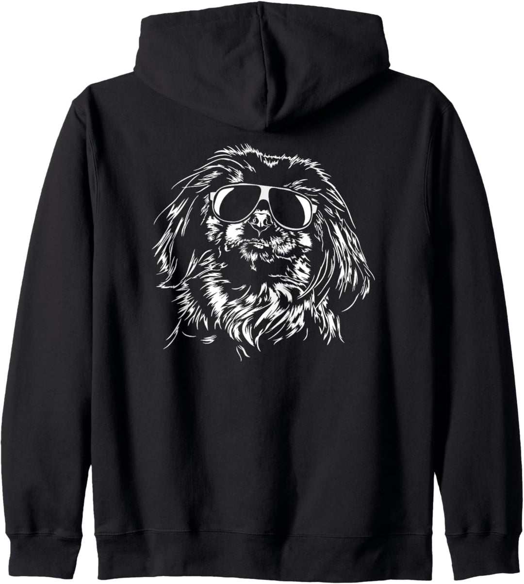 Lustiger Pekingese cool Sonnenbrille Hund Hunde Kapuzenjacke