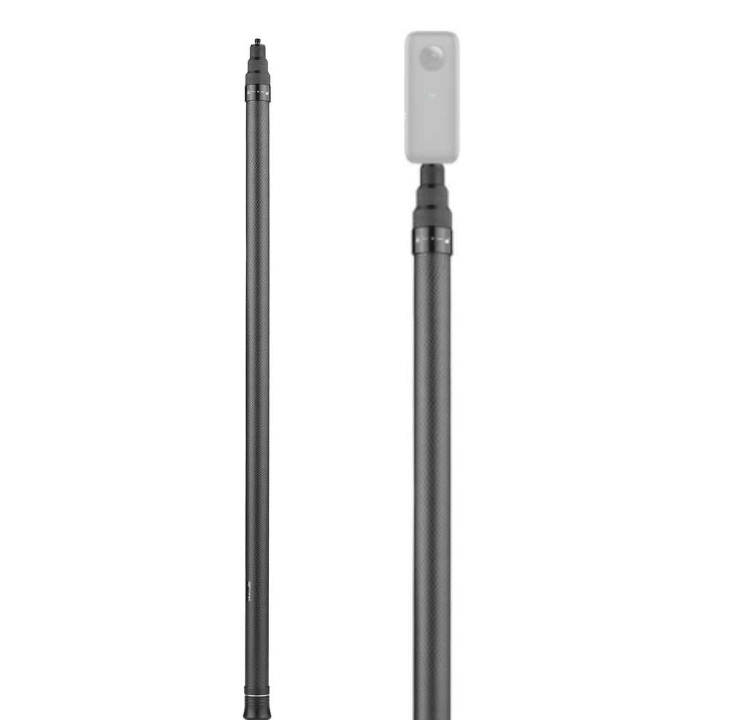 Camnoon 3 Meter / 9.8ft Kohlefaser Selfie Stick Einstellbare Verlängerungsstange mit 1/4 Zoll Schrau