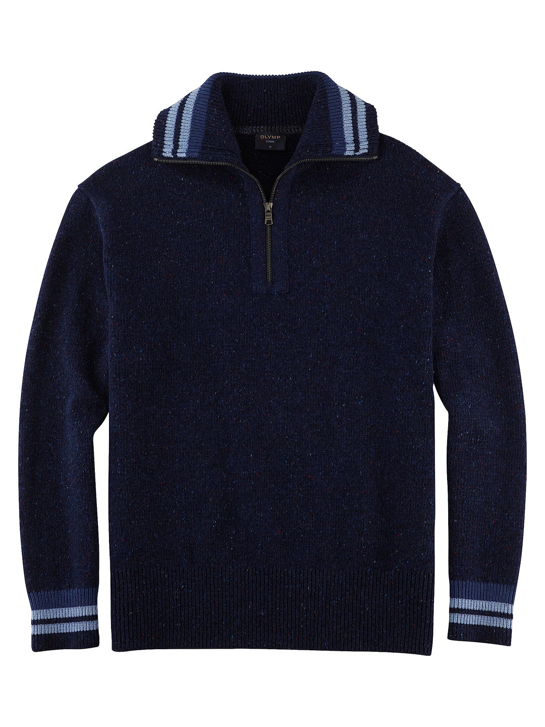 OLYMP Herren Strickpullover Casual Strick,Uni,Regular fit L Marine 18, L Marine 18
