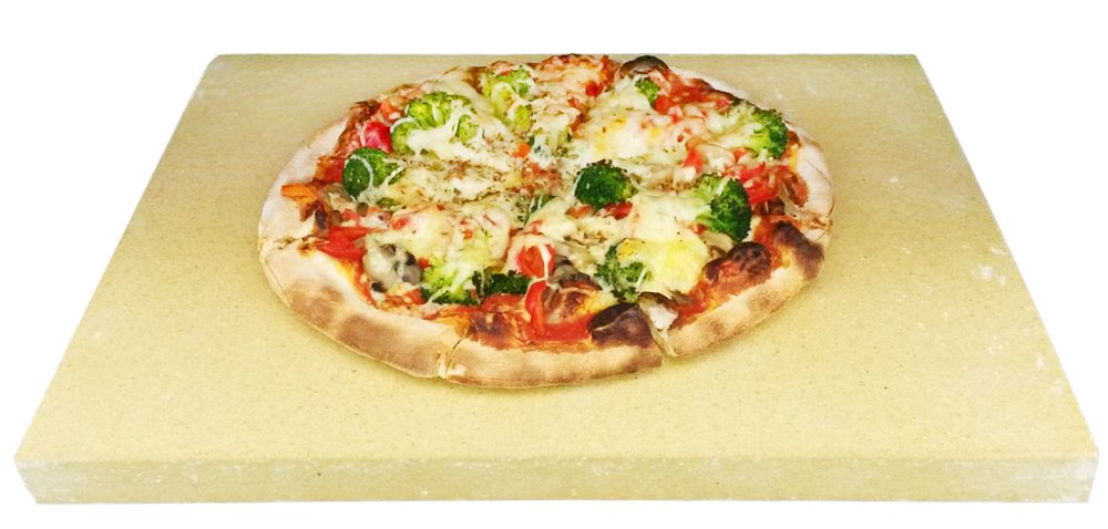 Pizzastein Pizzaplatte Steinofen Flammkuchen 40x30x3cm Lebensmittelecht für Backofen Herd und Grill