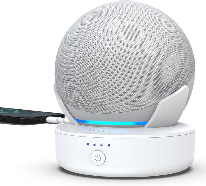 PlusAcc Dot 4.&5. Gen - Tragbare Batterie Base Ständer Zubehör (Nur Akku) (White), White