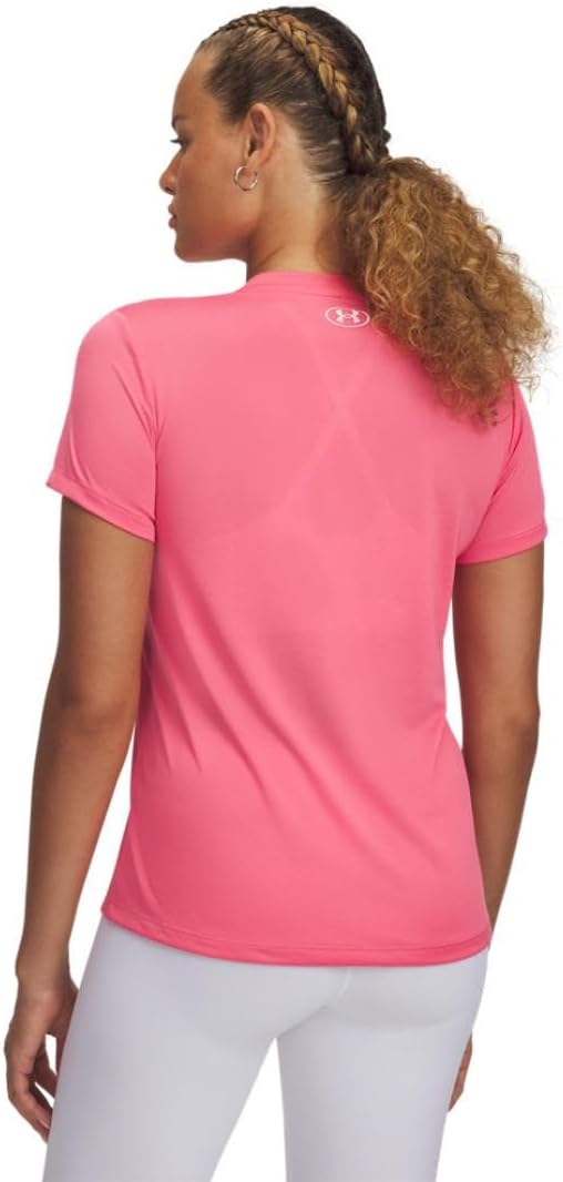 Under Armour Damen Tech Ssv- Solid T-Shirt XS Super Pink, XS Super Pink