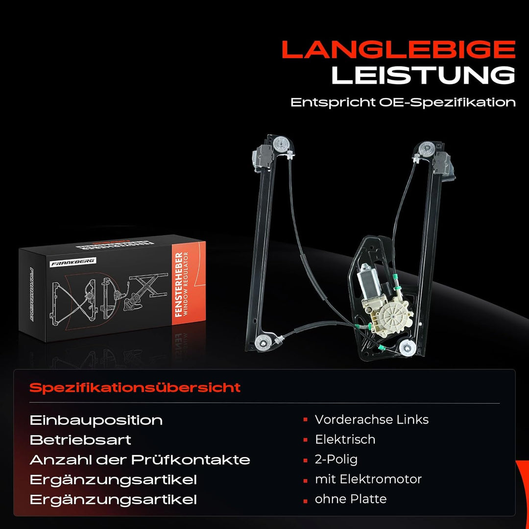 Frankberg Fensterheber Mit Motor Vorne Links Kompatibel mit 7er E38 Limousine 1994-2001 51338125201,
