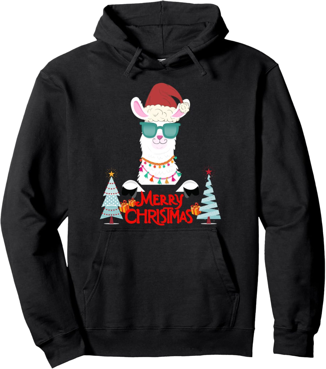 cooles Weihnachtsoutfit Partnerlook Geschenkidee Llama Lama Pullover Hoodie