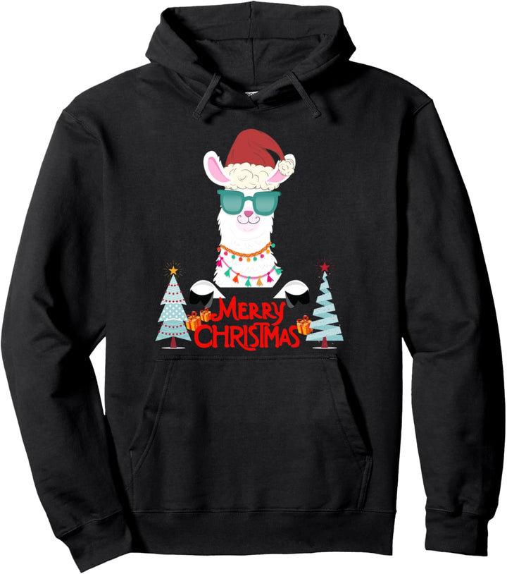 cooles Weihnachtsoutfit Partnerlook Geschenkidee Llama Lama Pullover Hoodie