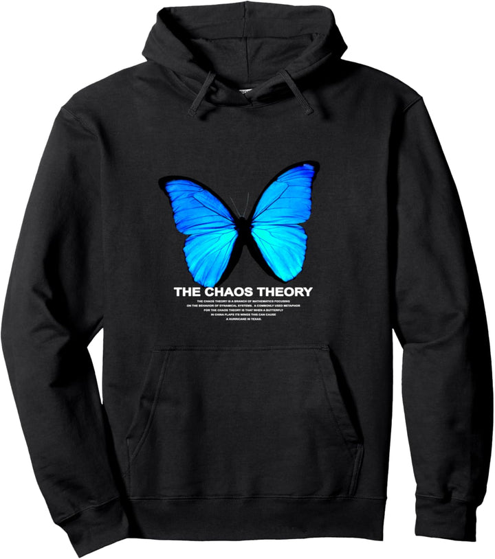 THE CHAOS THEORY BLAU SCHMETTERLING BUTTERFLY BLUE Pullover Hoodie