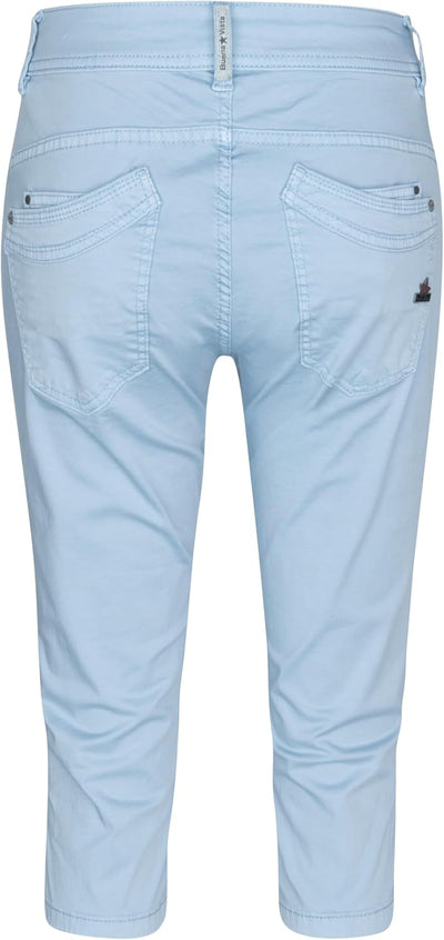 Buena Vista Damen Hose Malibu Capri Stretch Twill L Blau, L Blau