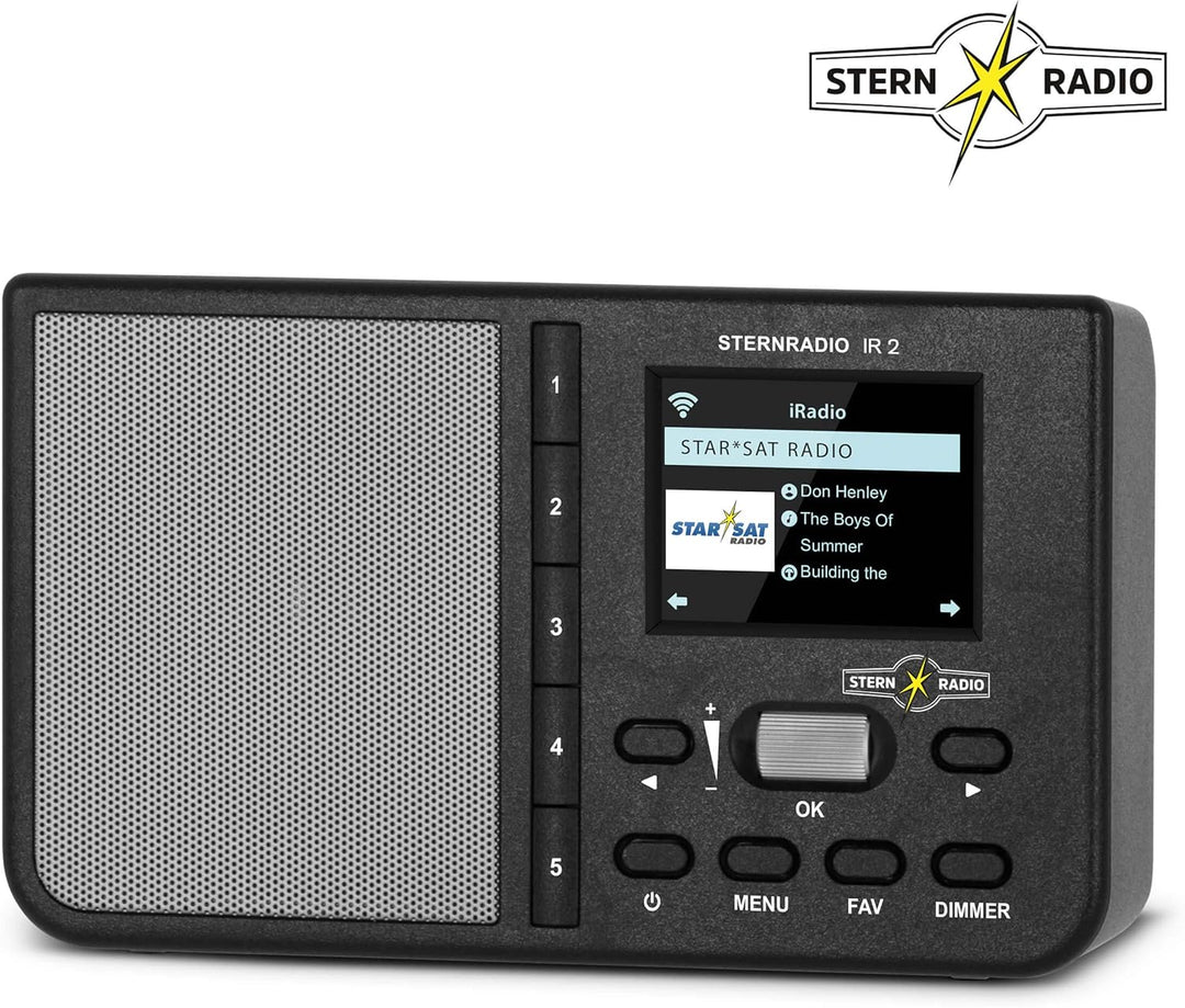 TechniSat STERNRADIO IR 2 - kompaktes Internetradio (WLAN, wechselbarer Akku, Farbdisplay, änderbare