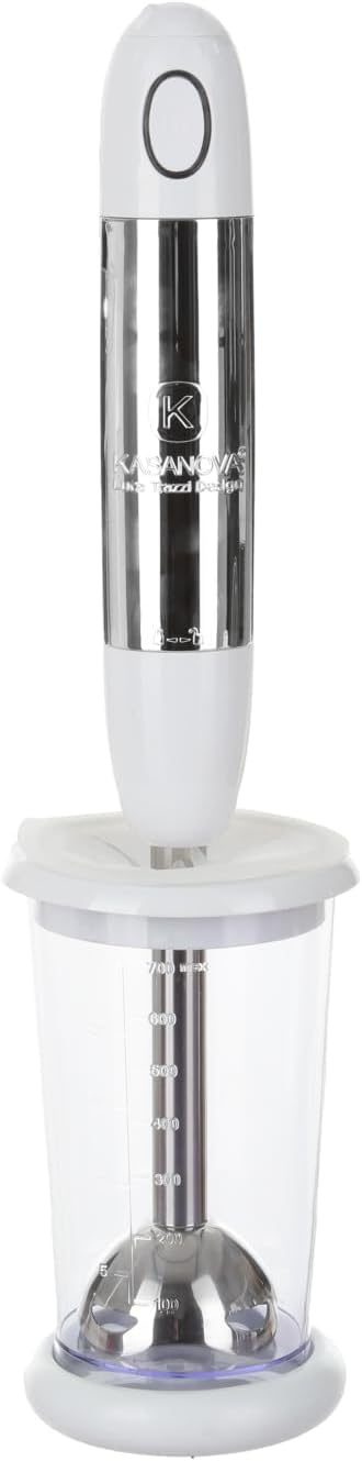 Kasanova 1 TAUCHMISCHER-SET W400 TRAZZI WEISS CHROM, ABS-Kunststoff Edelstahl 18/10 Polypropylen Ele