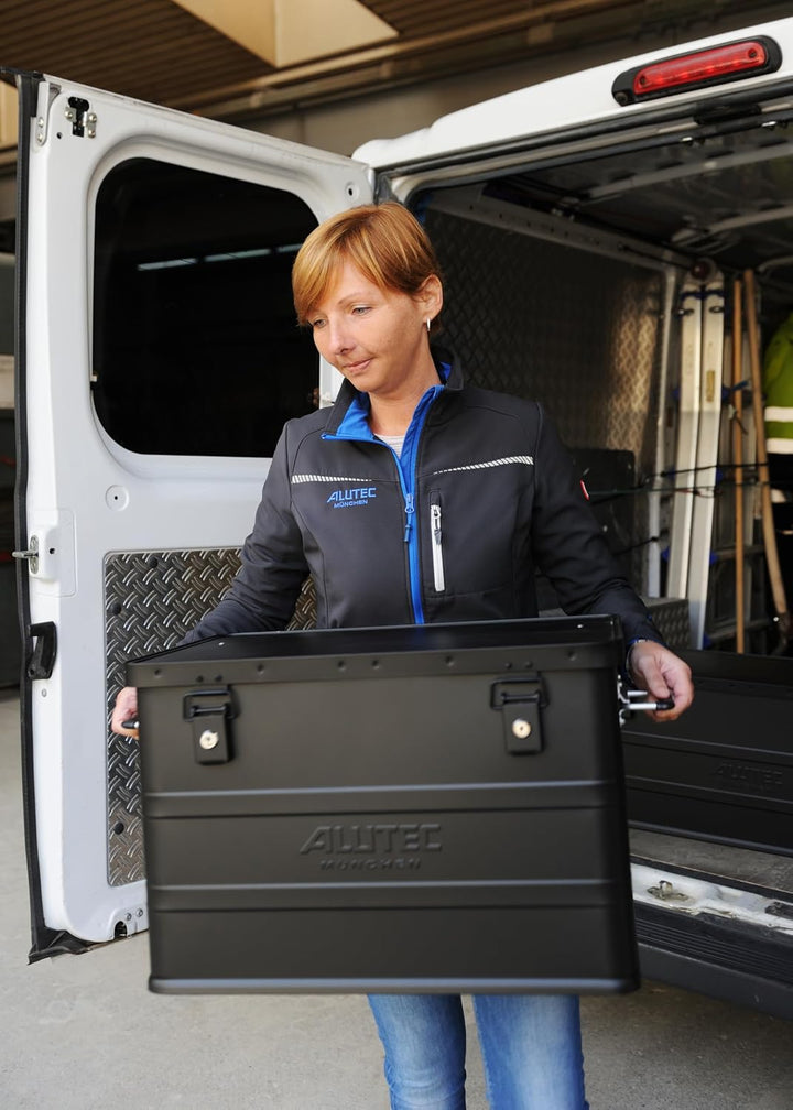 ALUTEC Aluminiumbox Classic 142 (Farbe Schwarz, Inhalt 142 ltr., Innenmasse (LxBxH) 870 X 460 X 355