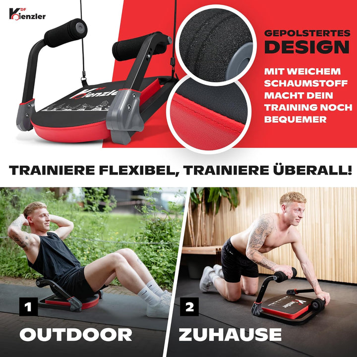 Fitnessgerät für Zuhause - Bauchtrainer - Bauchmuskeltrainer, Rückentrainer, Home Gym - Zusammenklap