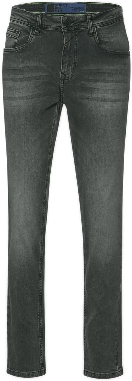 Street One MEN Herren Jeanshose 30W / 32L Dark Grey Stone Wash, 30W / 32L Dark Grey Stone Wash