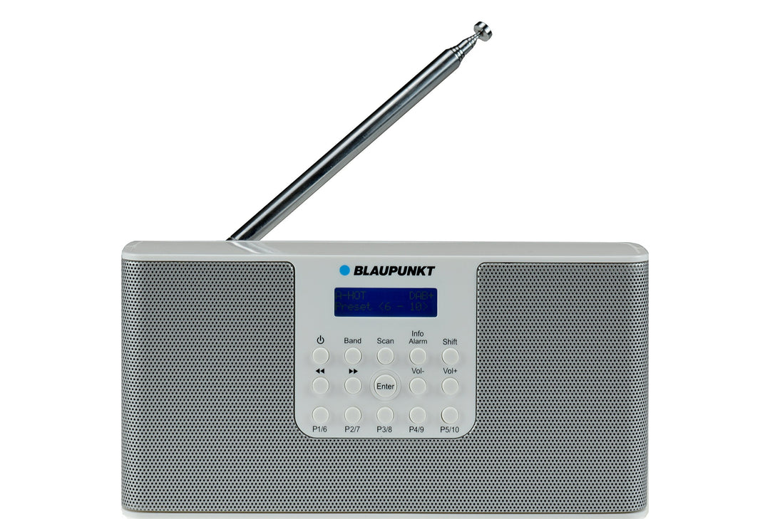 Blaupunkt RX+ 12 Digitalradio mit UKW-Teleskopantenne (DAB+,Netz- / Batteriebetrieb) weiss